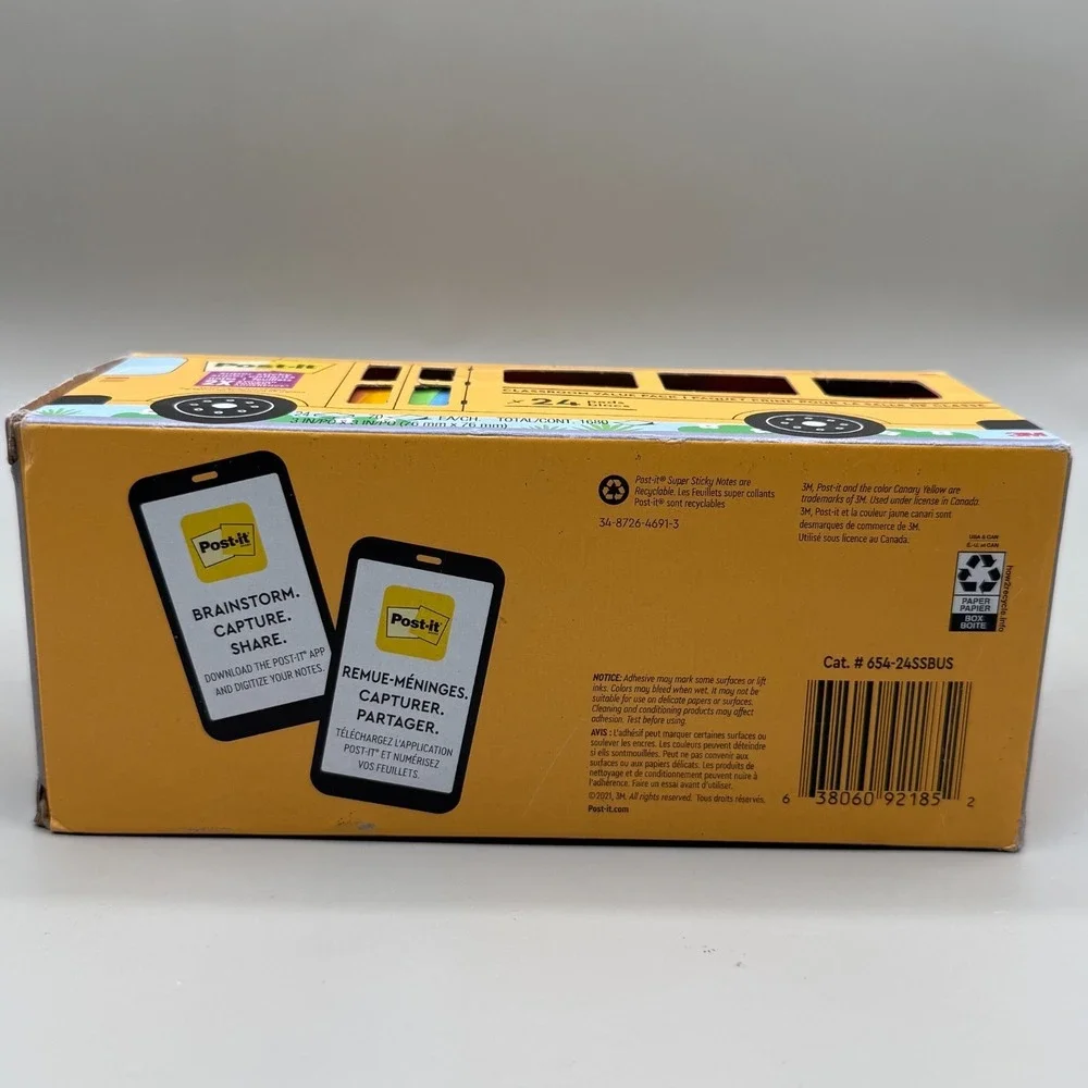 Post-it Super Sticky Notes Value Pack, 24 Pads, 3 in x 3 in, Multi-color / Class